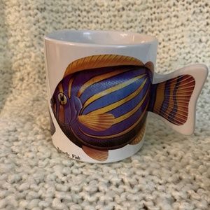 Butterfly Fish mug with fishtail handle.